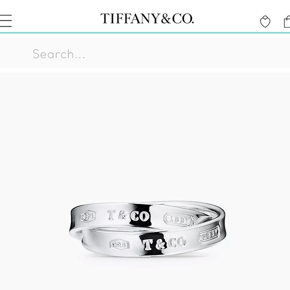 🔴Authentic TIFFANY & CO Sterling Silver 1837 Interlocking Circles Ring 🔴 - Picture 6 of 8